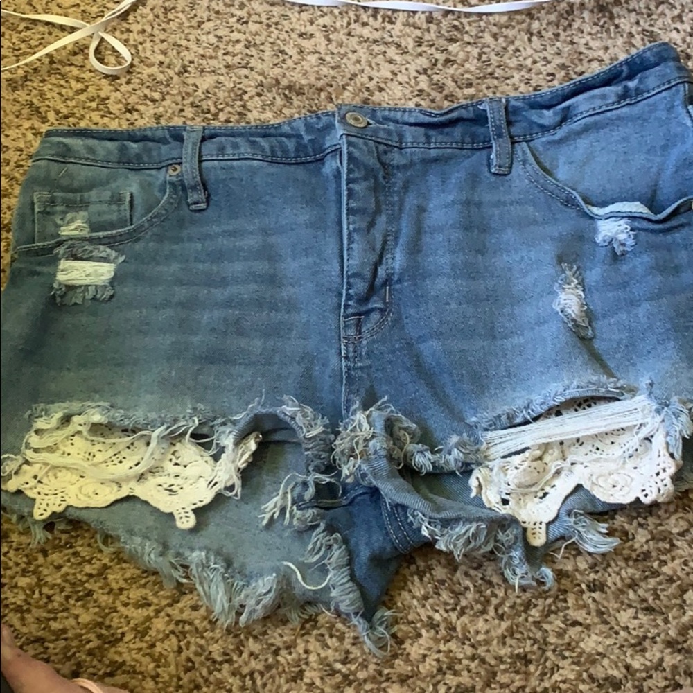 Mossimo Lace Jean Shorts